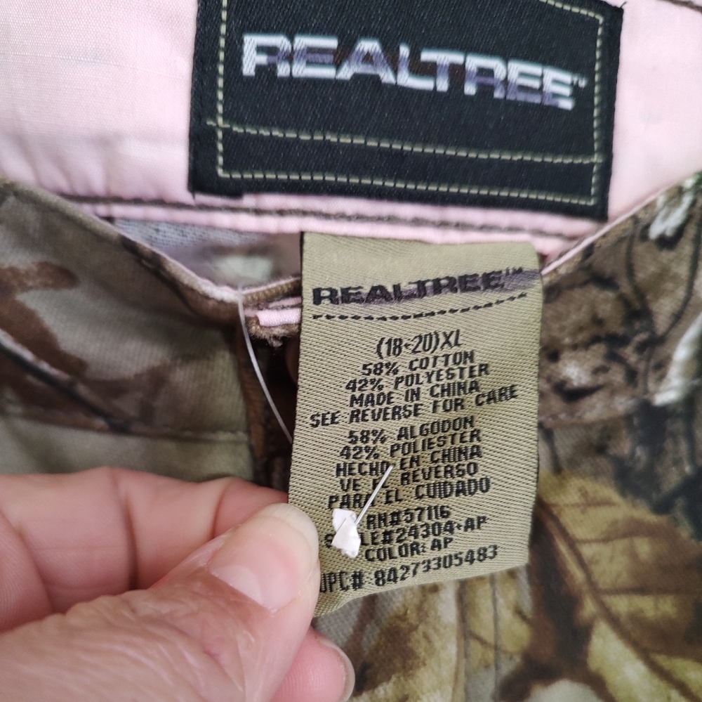 RealTree Women's Camouflage Cargo Pants with Drawstring Leg Opening - Picture 6 of 9